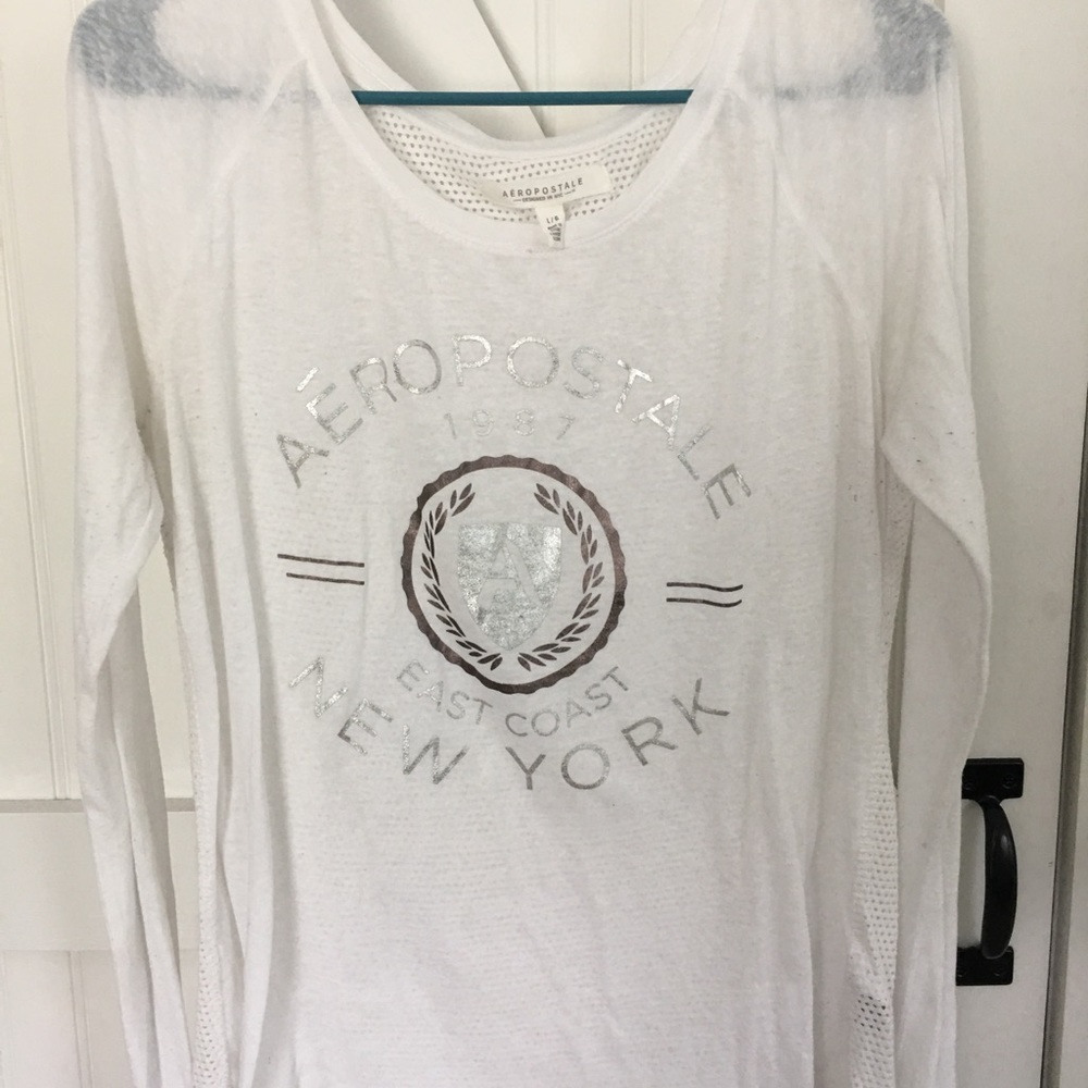 Aeropostale sheer long sleeve top